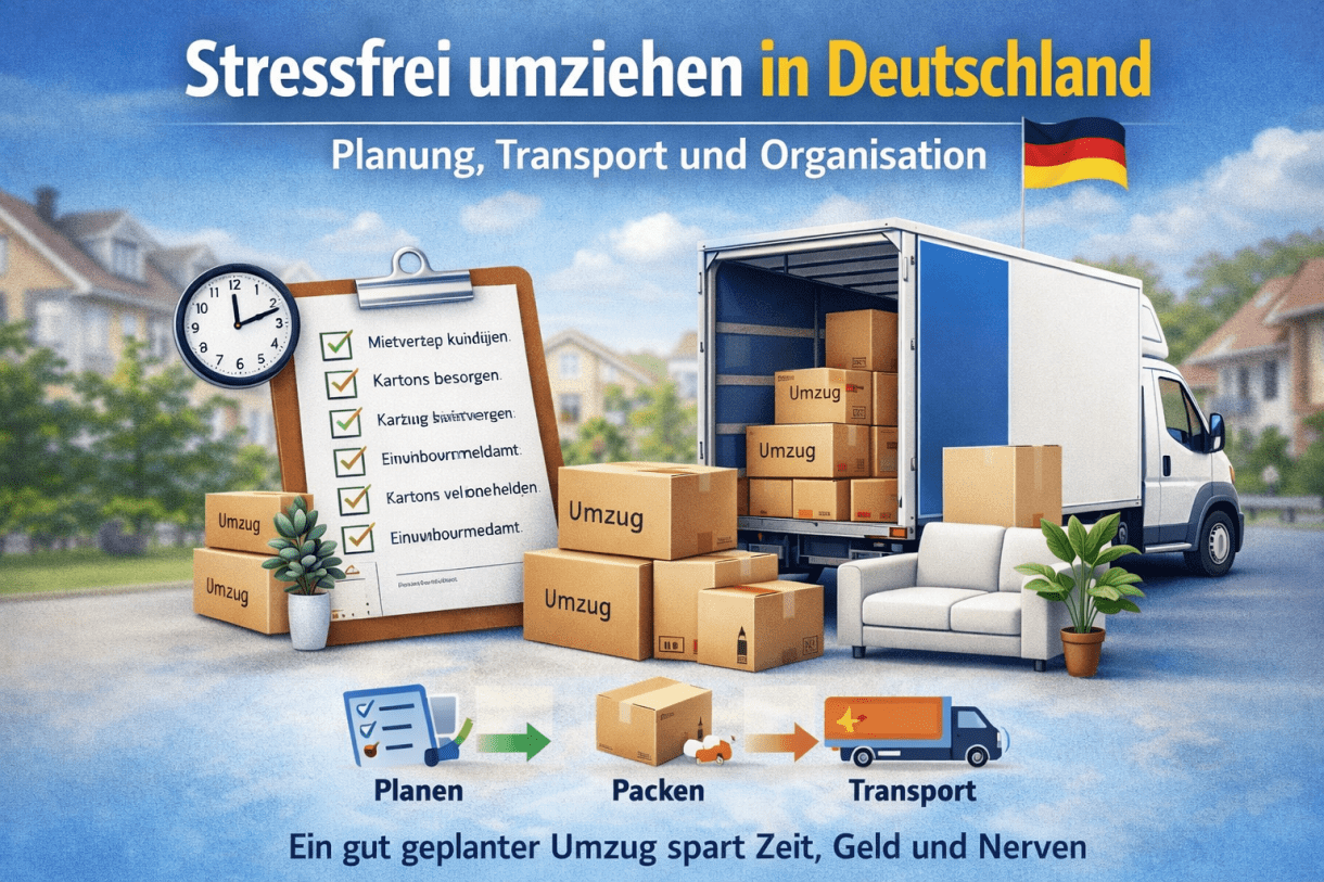Umzug Deutschland Möbel Transport Kartons Umzugsunternehmen
