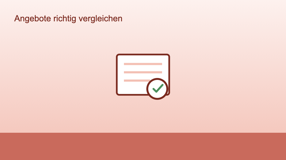 Symbolbild Dokument mit Haken als Symbol fuer das Vergleichen von Umzugsangeboten