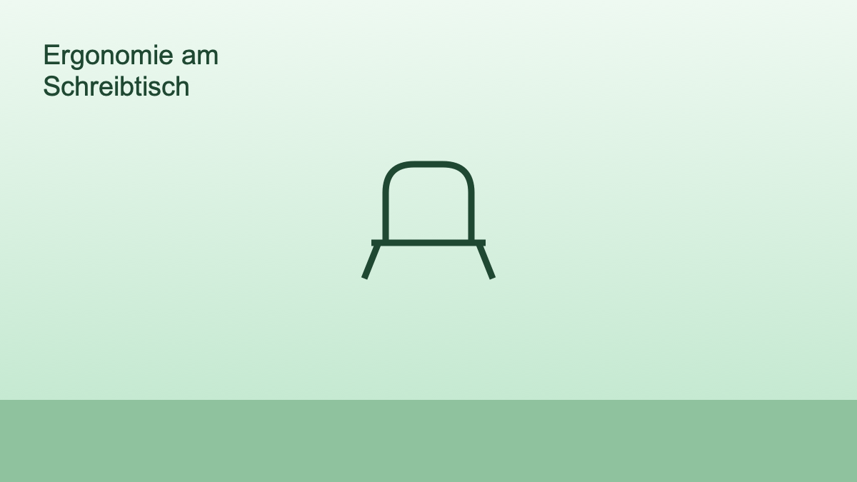 Illustration eines ergonomischen Buerostuhls fuer das Home-Office