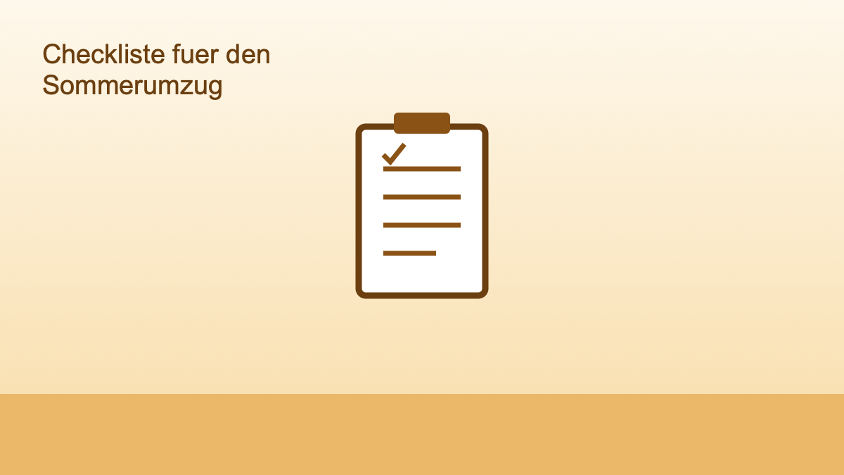 Symbolbild Checkliste fuer einen stressfreien Sommerumzug in Berlin