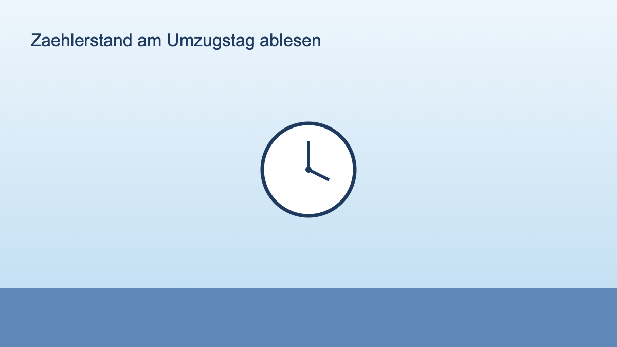 Symbolbild einer Uhr für das rechtzeitige Ablesen der Zählerstände am Umzugstag