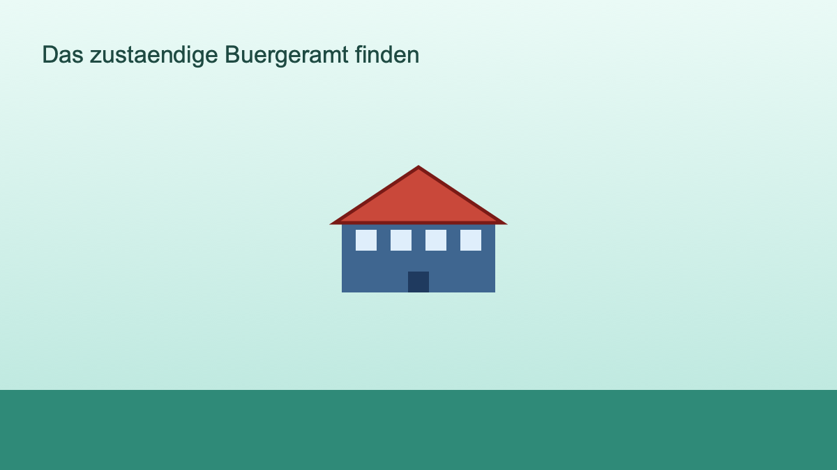 Symbolbild eines Amtsgebäudes für das zuständige Bürgeramt im neuen Bezirk